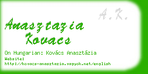 anasztazia kovacs business card