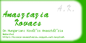 anasztazia kovacs business card